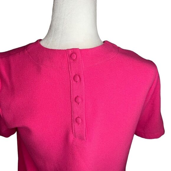 Catherine MaLandrino Pink Crepe Blouse. Short Sleeve. Sz XS. Great Condition!! - Picture 6 of 11